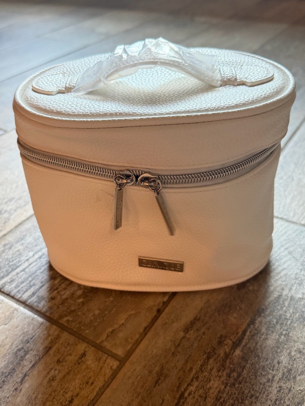 Clinique White Cosmetic Train Case